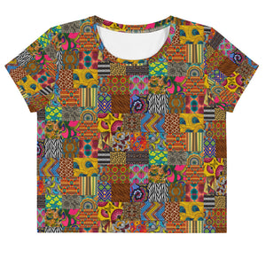 TT African Print - All-Over Print Crop Tee