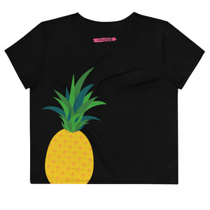 Ananas Crop Tee - Preto