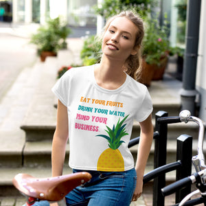 Pineapple Crop Tee (White)
